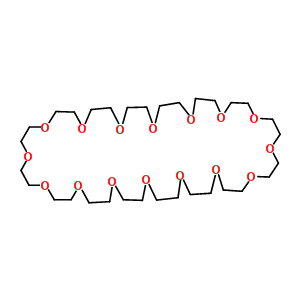 Structure of 1,4,7,10,13,16,19,22,25,28,31,34,37,40,43,46-hexadecaoxacyclooctatetracontane