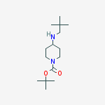 1-Piperidinecarboxylic acid, 4-[(2,2-dimethylpropyl)amino]-, 1,1-dimethylethyl ester结构式