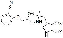 Structure of 2-[2-HYDROXY-3-[2-(INDOL-3-YL)-1,1-DIMETHYLETHYLAMINO]PROPOXY]BENZONITRILE