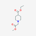 ETHYL 1-(METHOXYCARBONYLMETHYL)PIPERIDINE-4-CARBOXYLATE结构式