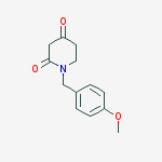 1-(4-Methoxybenzyl)piperidine-2,4-dione结构式