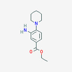 ethyl 3-amino-4-piperidin-1-ylbenzoate结构式