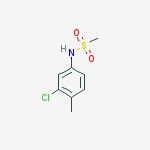 Methanesulfonamide, N-?(3-?chloro-?4-?methylphenyl)?-结构式
