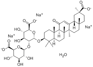 Structure of GLYCYRRHIZIC ACID TRISODIUM SALT HYDRATE