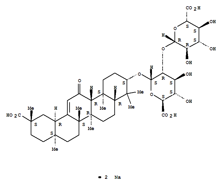 Structure of DISODIUM GLYCYRRHIZATE