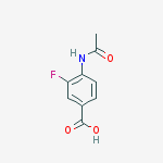 4-Acetamido-3-fluorobenzoic acid结构式