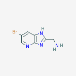 Structure of (6-bromo-3H-imidazo[4,5-b]pyridin-2-yl)methanamine