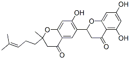5,7,7-Trihydroxy-2-methyl-2-(4-methyl-3-pentenyl)-2,6-bi[2H-1-benzopyran]-4(3H)-one结构式