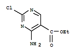 2-氯-4-氨基-5-嘧啶甲酸乙酯结构式