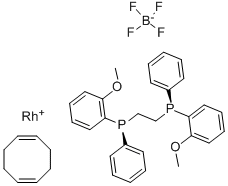Structure of (S,S)-1,2-ETHANEDIYL-BIS-[(2-METHOXYPHENYL)-PHENYLPHOSPHINE]]-(1,5-CYCLOOCTADIENE)-RHODIUM(I)]-TETRAFLUOROBORATE