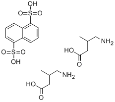 3-METHYL-GABA (2:1 SALT WITH NAPHTHALENE-1,5-DISULFONIC ACID)结构式