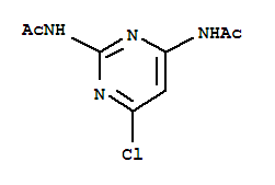 Structure of acetamide, N,N'-(6-chloro-2,4-pyrimidinediyl)bis-