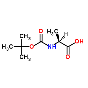Structure of (2S)-2-(tert-butoxycarbonylamino)-2,3,3,3-tetradeuterio-propanoic acid