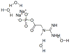 Structure of CREATINE PHOSPHATE DISODIUM SALT TETRAHYDRATE
