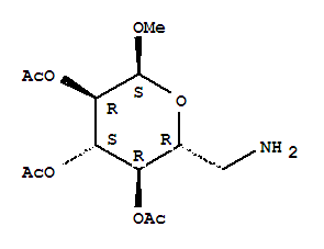 METHYL 6-AMINO-6-DEOXY-2,3,4-TRACETATE-D-GLUCOPYRANOSIDE结构式