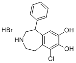 Structure of (+/-)-6-CHLORO-7,8-DIHYDROXY-1-PHENYL-2,3,4,5-TETRAHYDRO-1H-3-BENZAZEPINE HYDROBROMIDE