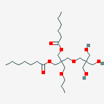 Structure of heptanoic acid, mixed esters with dipentaerythritol and2-ethylhexanoic acid