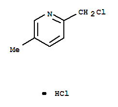Structure of Pyridine,2-(chloromethyl)-5-methyl-, hydrochloride (1:1)