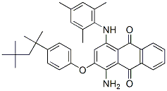 1-amino-2-[4-(1,1,3,3-tetramethylbutyl)phenoxy]-4-[(2,4,6-trimethylphenyl)amino]anthraquinone结构式