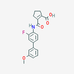 Structure of 2-[(3-fluoro-3'-methoxybiphenyl-4-yl)carbamoyl]cyclopent-1-ene-1-carboxylic acid
