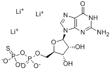 GUANOSINE-5-O-(2-THIODIPHOSPHATE) TRILITHIUM结构式