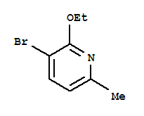 Structure of Pyridine,3-bromo-2-ethoxy-6-methyl-