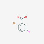 Structure of methyl 2-bromo-5-iodobenzoate