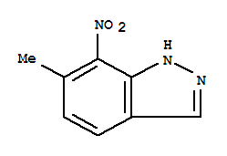 Structure of 6-METHYL-7-NITRO (1H)INDAZOLE