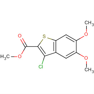 Benzo[b]thiophene-2-carboxylic acid, 3-chloro-5,6-dimethoxy-, methylester结构式