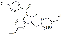 1H-Indole-3-acetic acid, 1-(4-chlorobenzoyl)-5-methoxy-2-methyl-,2,3-d ihydroxypropyl ester结构式