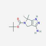 tert-Buty 3-amino-6,6-dimethyl-2,6-dihydropyrrolo [3,4-c]pyrazole-5(4H)-carboxylate结构式