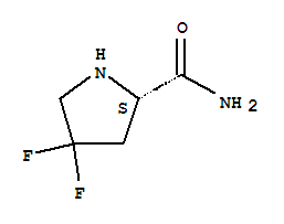 Structure of 2-Pyrrolidinecarboxamide,4,4-difluoro-, (2S)-