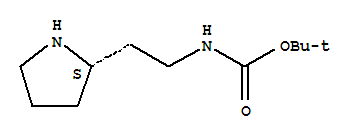 Structure of CARBAMIC ACID,[2-(2S)-2-PYRROLIDINYLETHYL]-,1,1-DIMETHYLETHYL ESTER