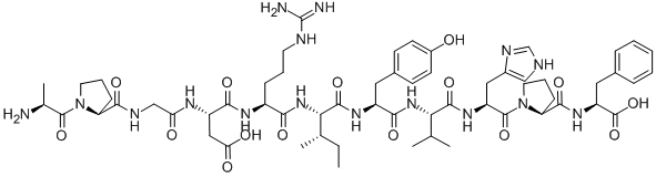 Structure of ALA-PRO-GLY-ASP-ARG-ILE-TYR-VAL-HIS-PRO-PHE
