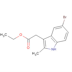 1H-Indole-3-acetic acid, 5-bromo-2-methyl-, ethyl ester结构式