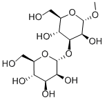 甲基 3-O-(Α-D-吡喃甘露糖基)-Α-D-吡喃甘露糖苷结构式