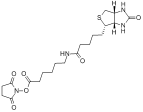 Structure of Succinimidyl 6-(biotinamido)hexanoate