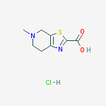 4,5,6,7-四氢-5-甲基-噻唑并[5,4-c]吡啶-2-羧酸 盐酸盐结构式