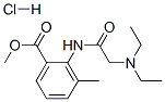 Structure of methyl 2-[[(diethylamino)acetyl]amino]-3-methylbenzoate monohydrochloride