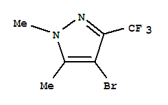 1H-Pyrazole, 4-bromo-1,5-dimethyl-3-(trifluoromethyl)-结构式