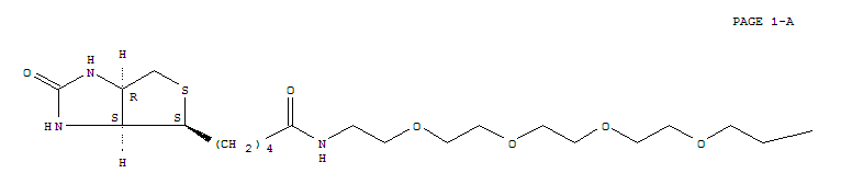 Structure of 15-[D(+)-BIOTINYLAMINO]-4,7,10,13-TETRAOXAPENTADECANOIC ACID