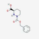 Structure of (R)-1-((Benzyloxy)carbonyl)hexahydropyridazine-3-carboxylic acid