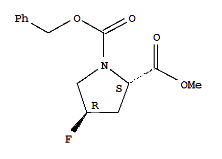 Structure of （2S,4R)-1-benzyl-2-methyl-4-fluoropyrrolidine-1,2-dicarboxylate