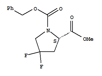 Structure of 1,2-Pyrrolidinedicarboxylicacid, 4,4-difluoro-, 2-methyl 1-(phenylmethyl) ester,(S)-