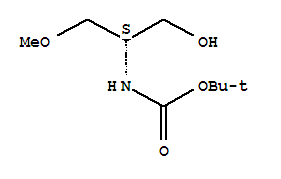 (S)-(1-羟基-3-甲氧基丙-2-基)氨基甲酸叔丁酯结构式