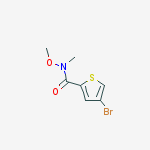 4-BROMO-N-METHOXY-N-METHYLTHIOPHENE-2-CARBOXAMIDE结构式