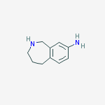 Structure of 1H-2-Benzazepin-8-amine, 2,3,4,5-tetrahydro-