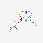 (Z)-2-Methyl-2-butenoic acid (1S)-2,3,5,7aβ-tetrahydro-7-hydroxymethyl-1H-pyrrolizin-1β-yl ester结构式