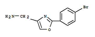 (2-(4-溴苯基)恶唑-4-基)甲胺结构式