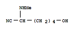 Structure of Hexanenitrile, 6-hydroxy-2-(methylamino)-